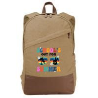 Schools Out For Summer Hippie Retro Cotton Canvas Backpack
