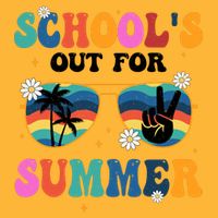 Schools Out For Summer Hippie Retro Pom Pom 12in Knit Beanie