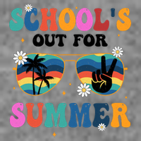 Schools Out For Summer Hippie Retro Tall Hoodie