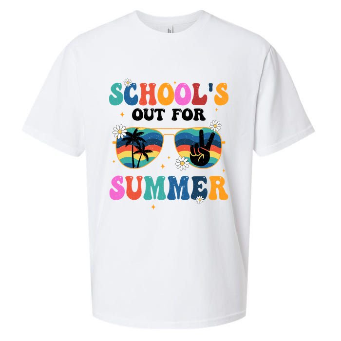 Schools Out For Summer Hippie Retro Sueded Cloud Jersey T-Shirt
