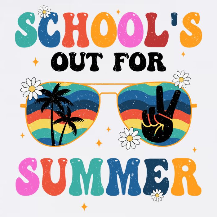 Schools Out For Summer Hippie Retro Cool Comfort Performance Bucket Hat