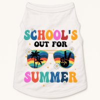 Schools Out For Summer Hippie Retro Doggie Tank