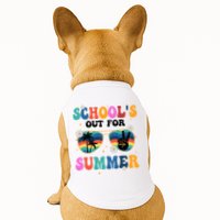 Schools Out For Summer Hippie Retro Doggie Tank