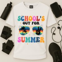 Schools Out For Summer Hippie Retro Performance Shirt