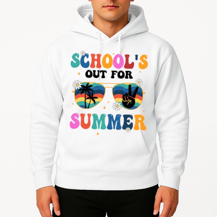 Schools Out For Summer Hippie Retro Hoodie