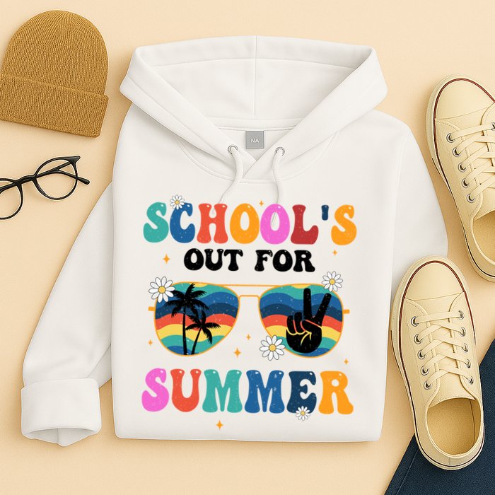 Schools Out For Summer Hippie Retro Hoodie