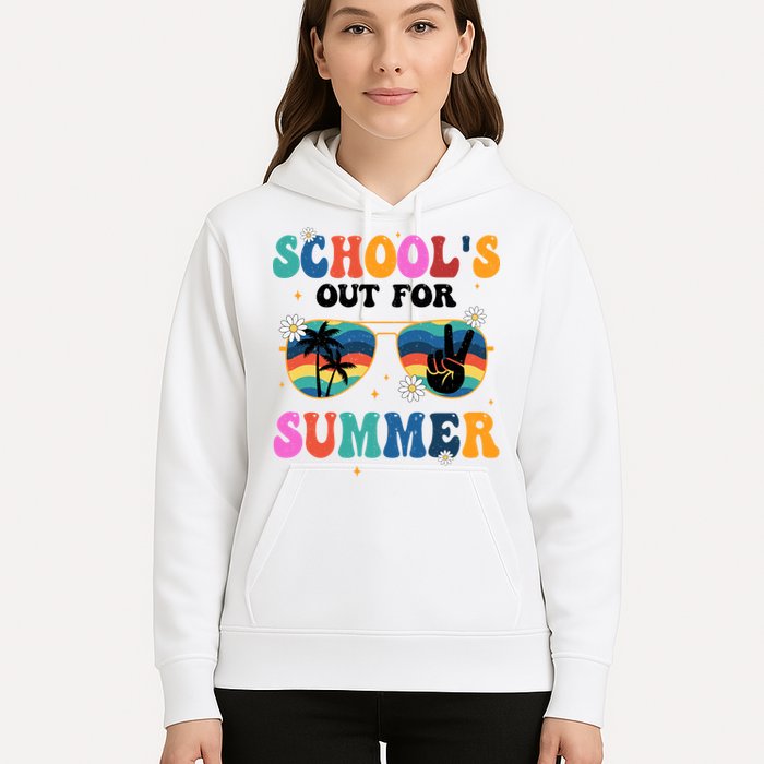 Schools Out For Summer Hippie Retro Hoodie