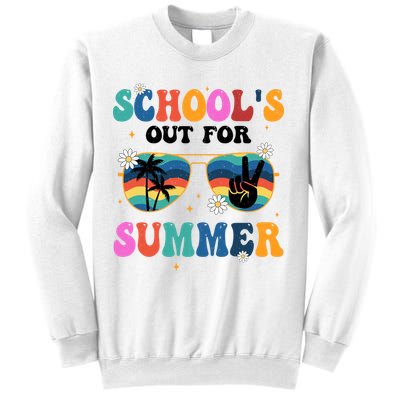Schools Out For Summer Hippie Retro Sweatshirt