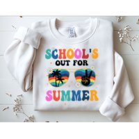 Schools Out For Summer Hippie Retro Sweatshirt