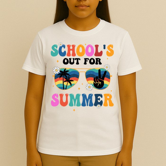 Schools Out For Summer Hippie Retro T-Shirt