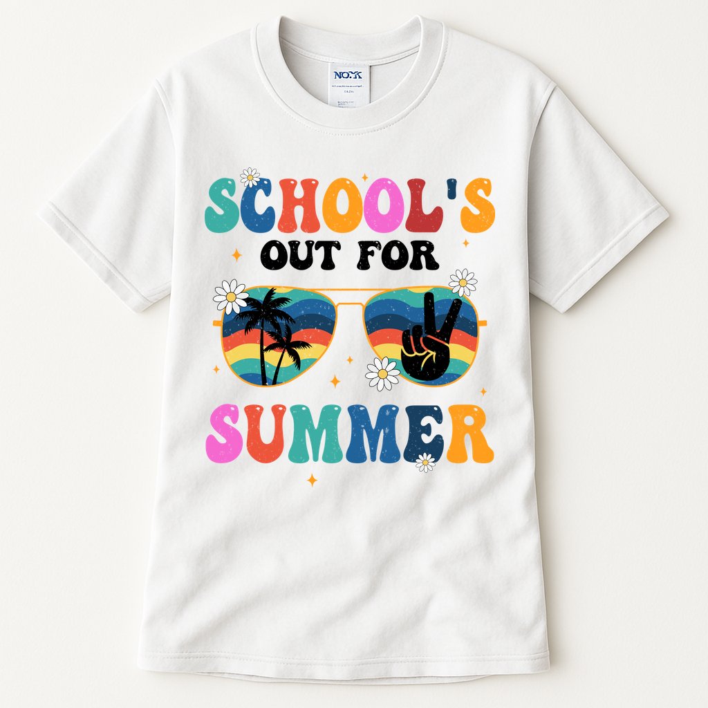 Schools Out For Summer Hippie Retro Tall T-Shirt