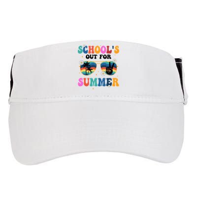 Schools Out For Summer Hippie Retro Adult Drive Performance Visor