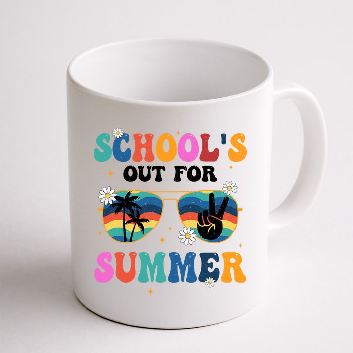 Schools Out For Summer Hippie Retro Mug