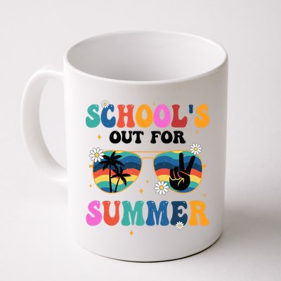 Schools Out For Summer Hippie Retro Mug