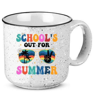 Schools Out For Summer Hippie Retro 15oz Campfire Ceramic Mug