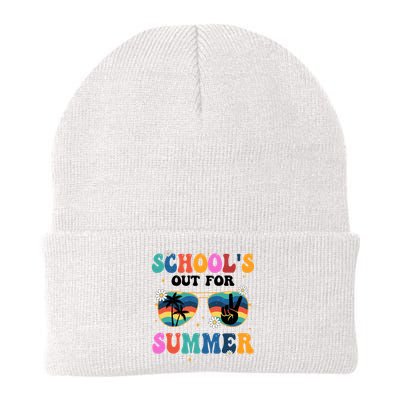Schools Out For Summer Hippie Retro Knit Cap Winter Beanie