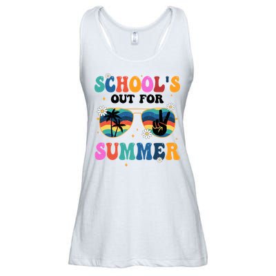 Schools Out For Summer Hippie Retro Ladies Essential Flowy Tank