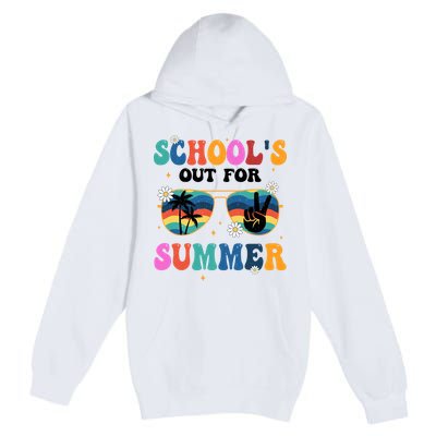 Schools Out For Summer Hippie Retro Premium Pullover Hoodie