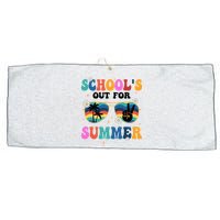 Schools Out For Summer Hippie Retro Large Microfiber Waffle Golf Towel