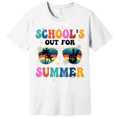 Schools Out For Summer Hippie Retro Premium T-Shirt
