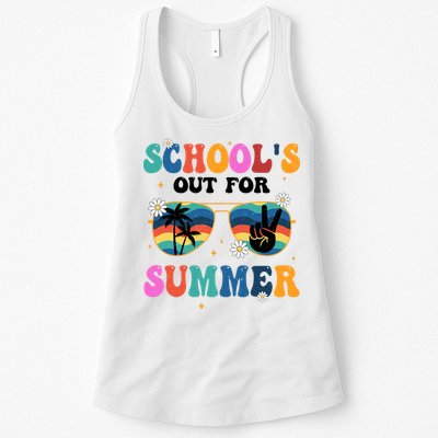 Schools Out For Summer Hippie Retro Womens Tank Top