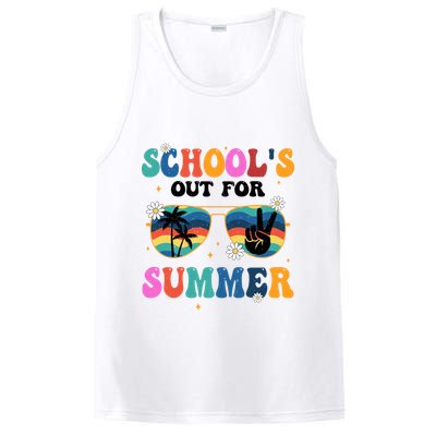 Schools Out For Summer Hippie Retro PosiCharge Competitor Tank