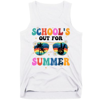 Schools Out For Summer Hippie Retro Tank Top