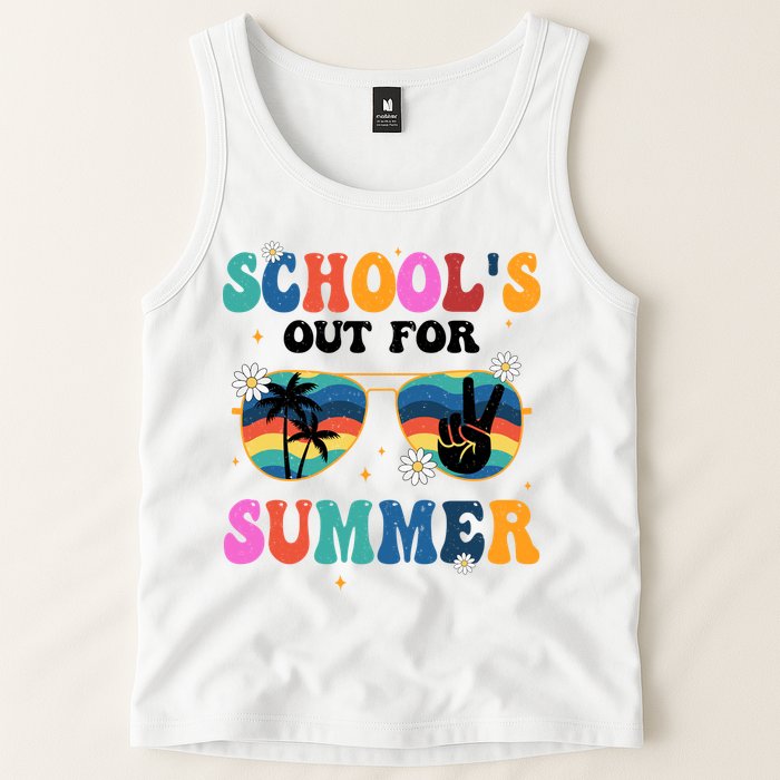 Schools Out For Summer Hippie Retro Tank Top