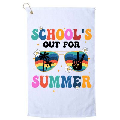 Schools Out For Summer Hippie Retro Golf Towel