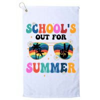 Schools Out For Summer Hippie Retro Golf Towel