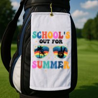 Schools Out For Summer Hippie Retro Golf Towel