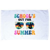 Schools Out For Summer Hippie Retro Microfiber Hand Towel