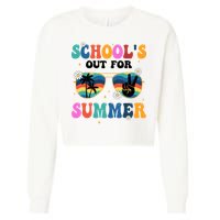 Schools Out For Summer Hippie Retro Cropped Pullover Crew