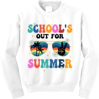 Schools Out For Summer Hippie Retro Kids Sweatshirt