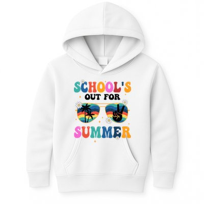 Schools Out For Summer Hippie Retro Kids Hoodie