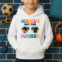 Schools Out For Summer Hippie Retro Kids Hoodie