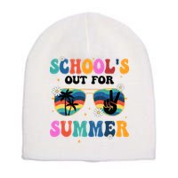 Schools Out For Summer Hippie Retro Short Acrylic Beanie