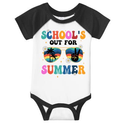 Schools Out For Summer Hippie Retro Infant Baby Jersey Bodysuit