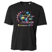 Schools Out Forever Retirement 2024 Tie Dye Retired Teacher Cooling Performance Crew T-Shirt