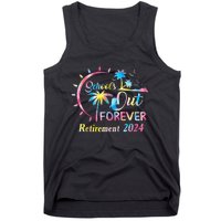 Schools Out Forever Retirement 2024 Tie Dye Retired Teacher Tank Top