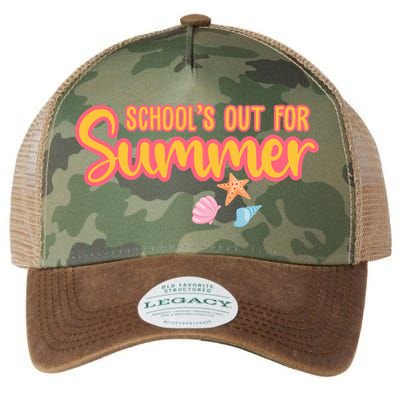 Schools Out For Summer Cute Legacy Tie Dye Trucker Hat