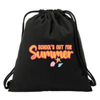 Schools Out For Summer Cute Drawstring Bag