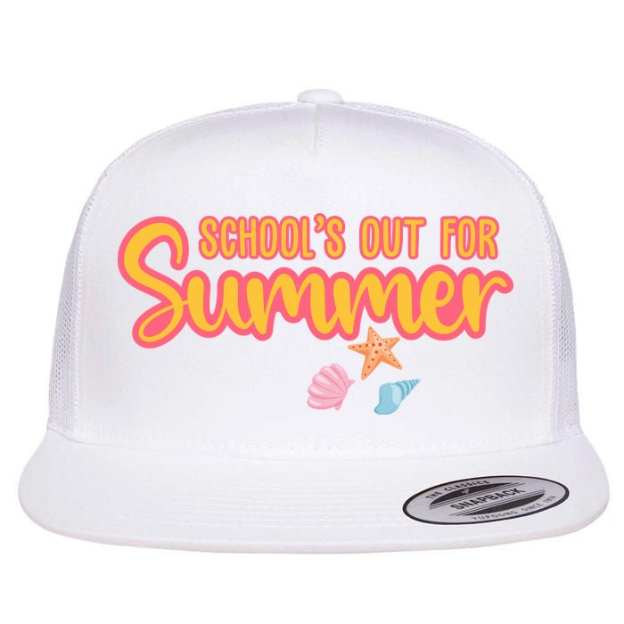 Schools Out For Summer Cute Flat Bill Trucker Hat