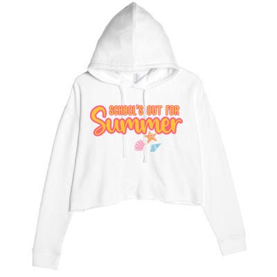 Schools Out For Summer Cute Crop Fleece Hoodie