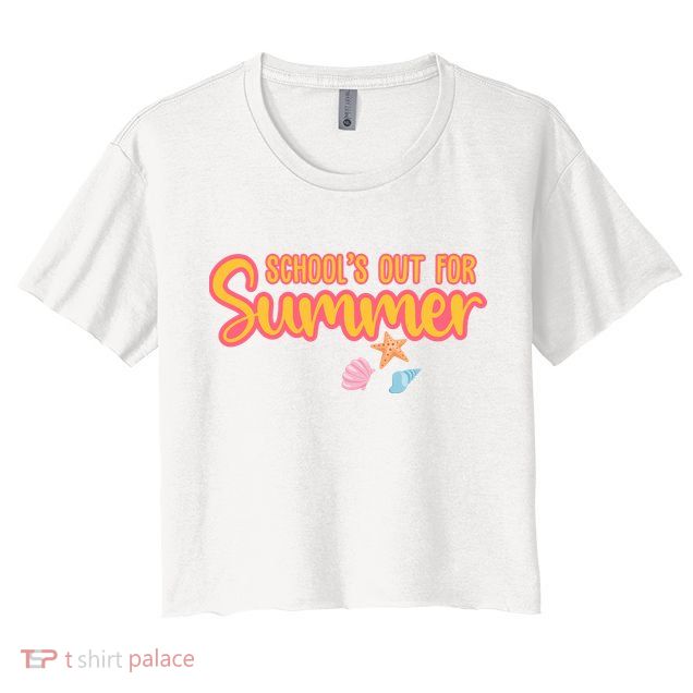 Schools Out For Summer Cute Crop Top