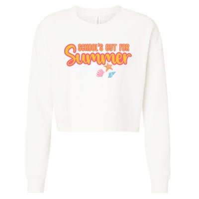 Schools Out For Summer Cute Cropped Pullover Crew