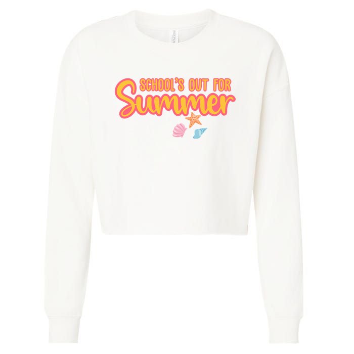 Schools Out For Summer Cute Cropped Pullover Crew