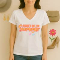 Schools Out For Summer Cute Women's V-Neck T-Shirt