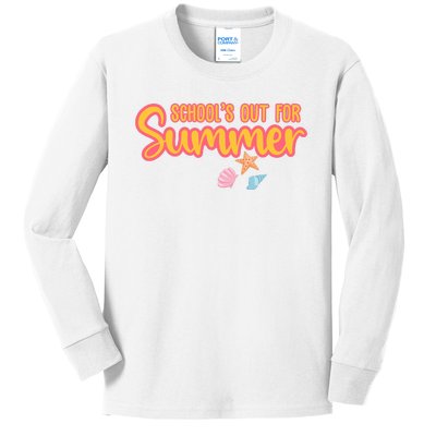 Schools Out For Summer Cute Kids Long Sleeve Shirt