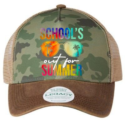 Schools Out For Summer Graduation Students Teacher Legacy Tie Dye Trucker Hat